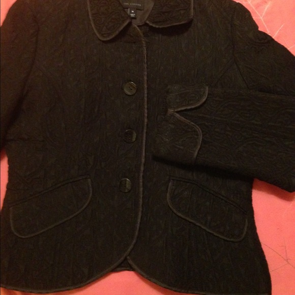 Black satin trim blazer