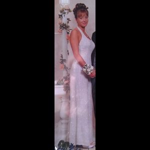 White prom sequence dress