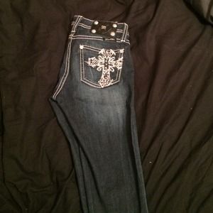 Dark denim wash, Miss me jeans
