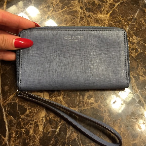 Coach Handbags - Rare international Powder Blue IPhone 5 Wallet