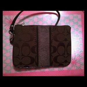 Brown Coach Wristlet