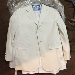 Boys White Linen Suit