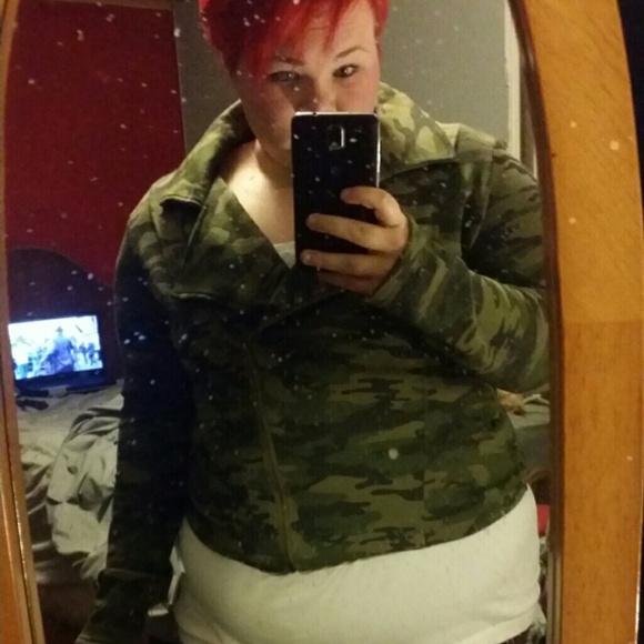 Camo moto jacket