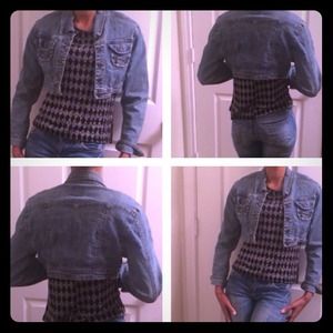 OTB Stretch Denim Crop Top Jacket!