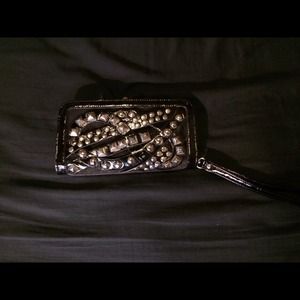 Nicole Lee Studded black clutch/wallet