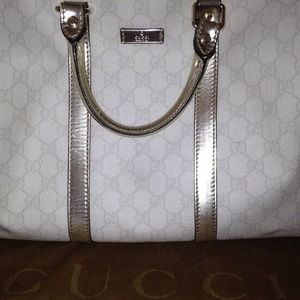 White and sliver gucci Boston