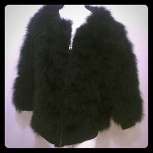 Too shop marabu feathers jacket