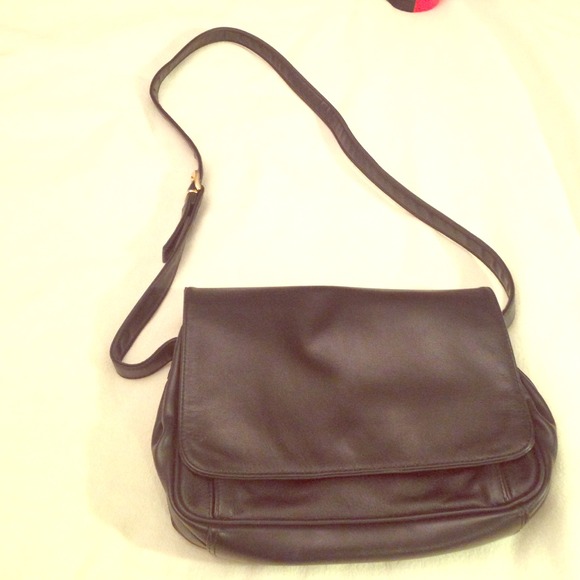 Real leather messenger bag