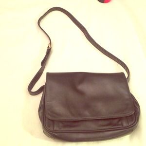 Real leather messenger bag