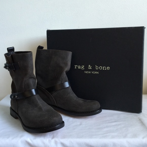 rag & bone Boots - NIB rag & bone Calfskin Moto Boots Gray size 38 8