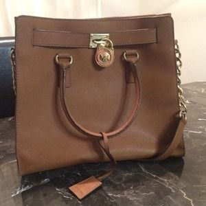 Michael Kors Saffiano Luggage colored tote