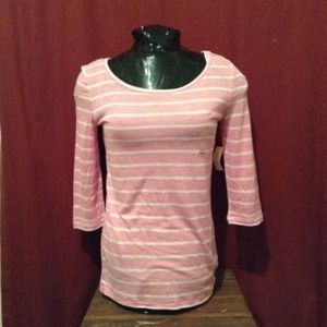 Aeropostale striped scoop neck tee