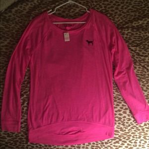 Victoria's Secret PINK bright pink long sleeve