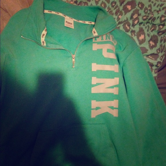 Green victoria secret half zip! - Picture 1 of 1