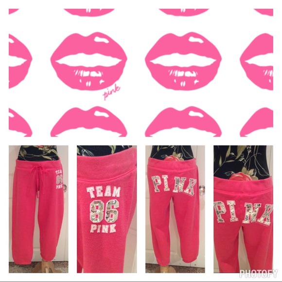 💕💋VICTORIA'S SECRET PINK BLING SWEATPANTS💋💕