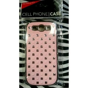 pink studded cell phone case for S3
