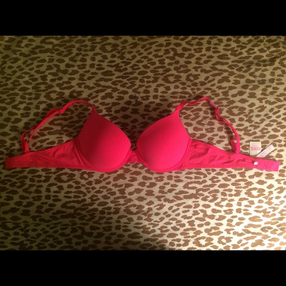 Victoria's Secret PINK bright pink push up bra