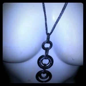 Black long necklace