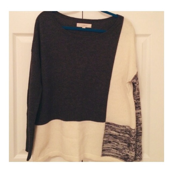 the loft Sweaters - The Loft Color Block Textural Sweater
