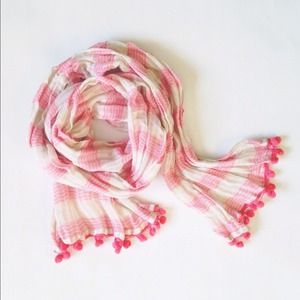 Pink and Cream Plaid GAP Scarf