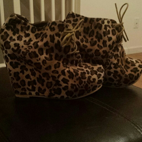 Leopard Wedges