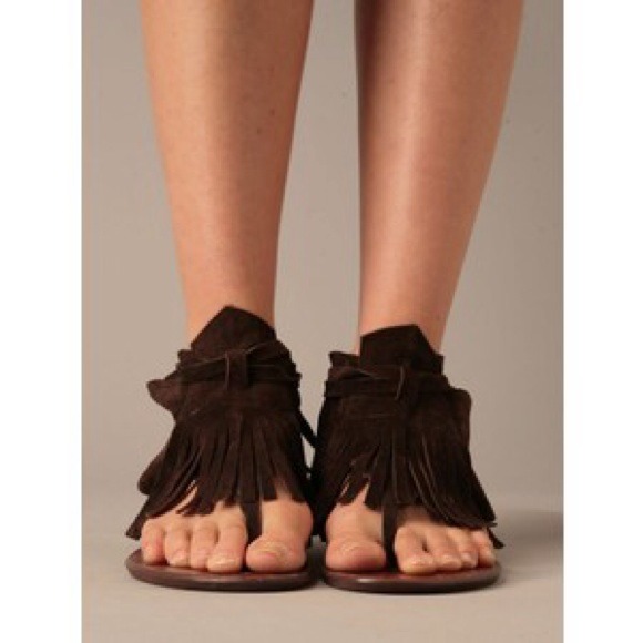 Free People dolce vita boho fringe sandal 7.5 8 - Picture 2 of 4