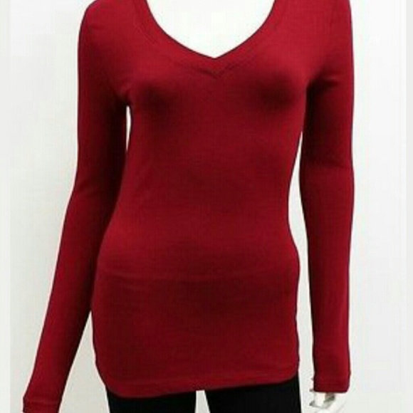 V neck long sleeve