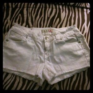 Paris blues white denim shorts