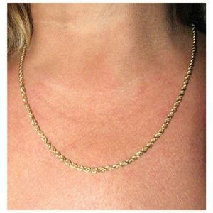Gold Diamond Cut Rope Chain - 10kt Stamped