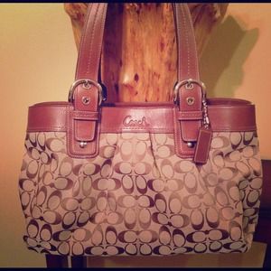 COACH Large Signature Soho Pleated Handbag