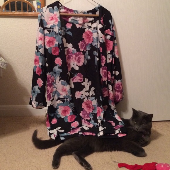 Vintage Oversized Floral Kimono