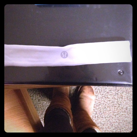 White Lulu Lemon Headband