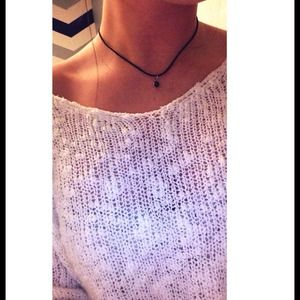 Navy Blue Charm Choker