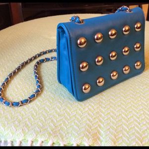 SOLD LF Blue Crossbody with Silver Detailing