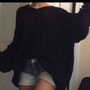 Black oversized sweater