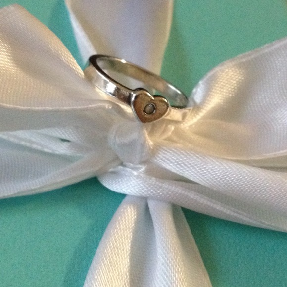 Tiffany Sterling Crown of Hearts Diamond Ring