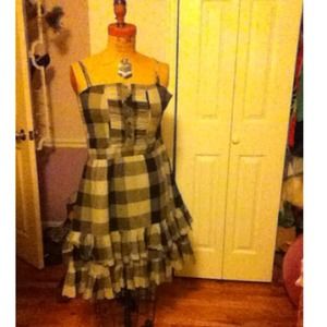 Grey and Black Plaid Dress size S/M