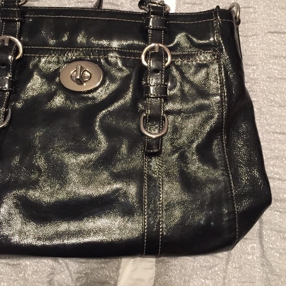 PRICE REDUCED!!  Coach Patent leather handbag - Picture 3 of 4