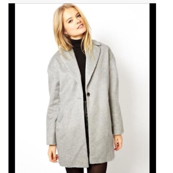 Light Grey Cocoon Coat from ASOS - Picture 1 of 3