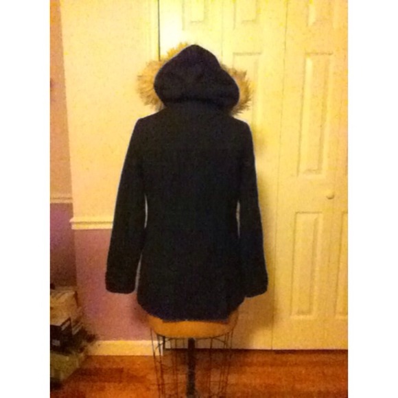 American Eagle Outfitters Navy Toggle Coat - Picture 2 of 2