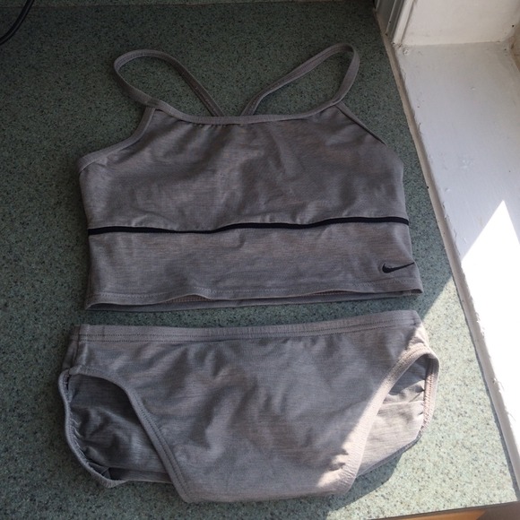 ✂️Nike Metallic Silver Competition Tankini