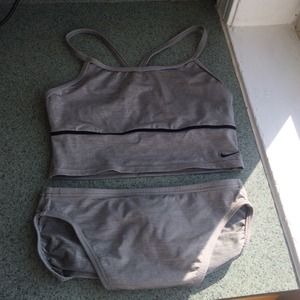 ✂️Nike Metallic Silver Competition Tankini