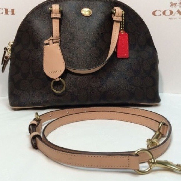Coach Signature Payton Cora Domed Satchel