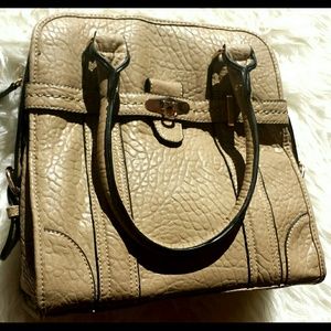 Beige and gold hardware handbag