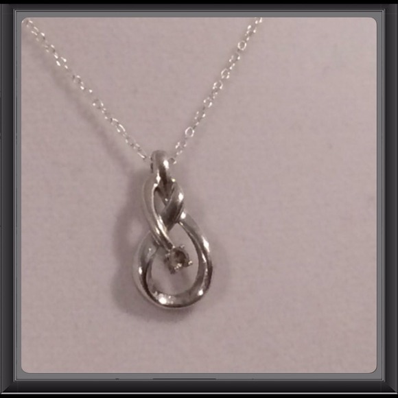 Sterling Silver Diamond Pendant Necklace
