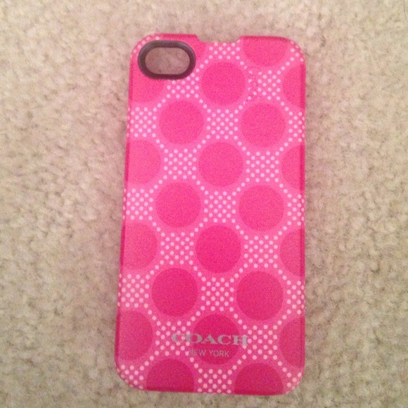 Pink iPhone 4 or 4S coach case