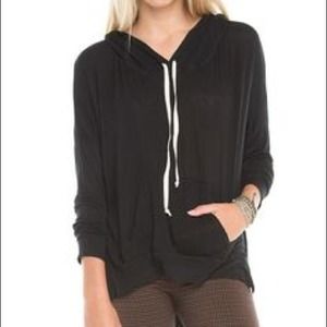 Brandy Melville black longsleeve Layla hoodie