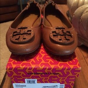Tory Burch Reva Flats - tan color