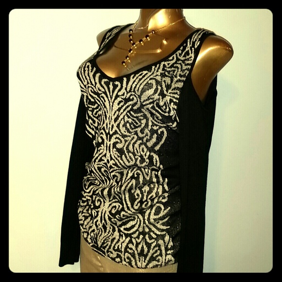 Cache Sweaters - Cache long style open shoulder top NWT