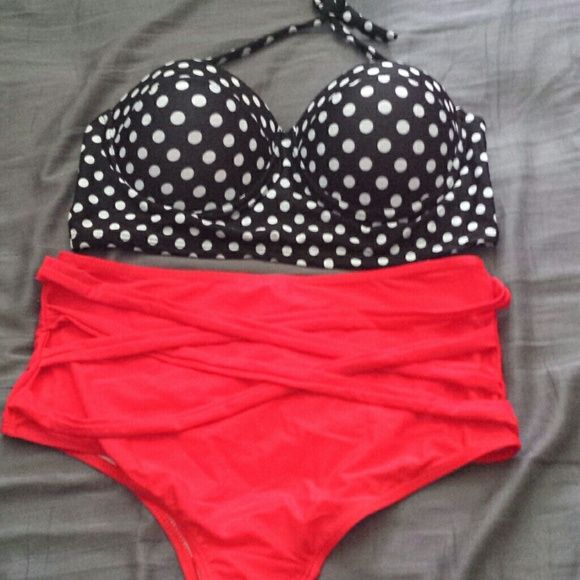 High waisted pin up bikini